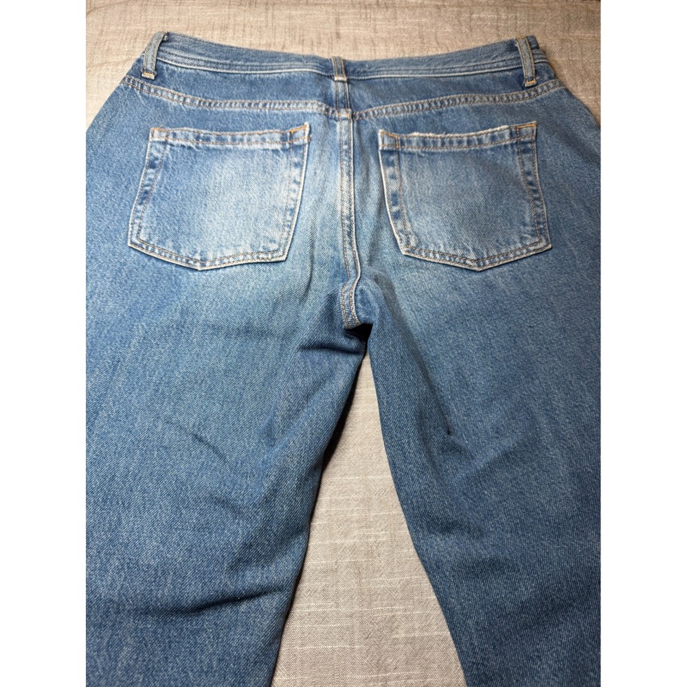 We The Free Free People Twenty Eight Jeans Blue High Rise Shredded Raw Hem 28 - Picture 12 of 13
